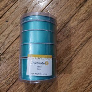 Celebrate 5 pc Tiffany Blue 45yd Ribbon, NWT